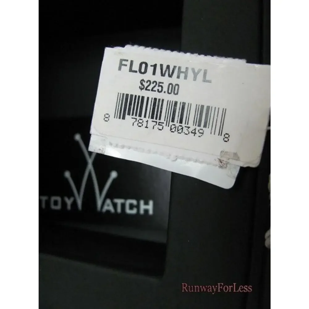 New ToyWatch Toy Watch FL01WHVL Violet Crystal Plasteramic Date Display Watch
